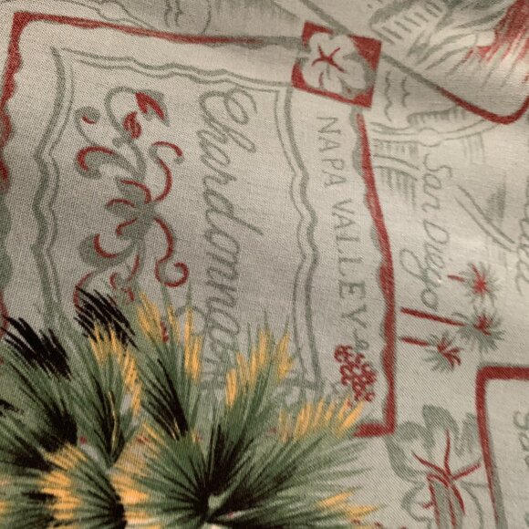 Reyn Spooner Hawaiian Shirt Men Large California Wine Country Map Graphics - Picture 8 of 14